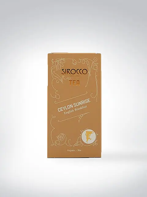 Verpackung von Sirocco Tee Ceylon Sunrise English Breakfast in Bio-Qualität