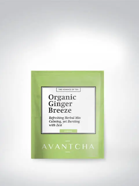 Packung des organischen Ingwertees 'Organic Ginger Breeze' von AVANTCHA